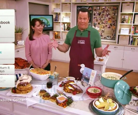 Deborah Smith appearing on QVC to promote The Jersey Shore Cookbook