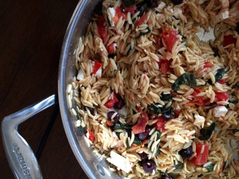 Orzo with Basil, Tomato, and Feta