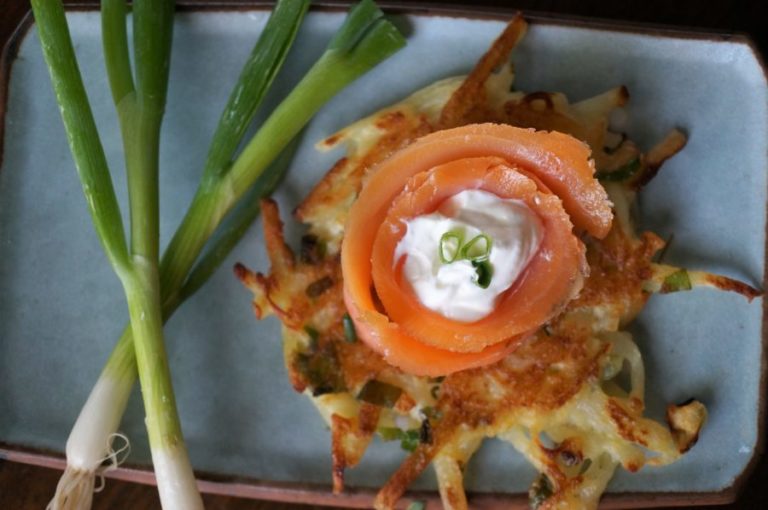 Easy, Reliable Salmon Scallion Potato Pancakes