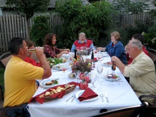tomato garden party all at table