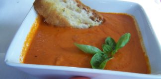 Creamy tomato basil soup
