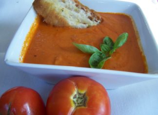 Creamy tomato basil soup