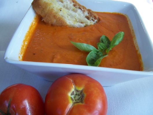 Creamy tomato basil soup