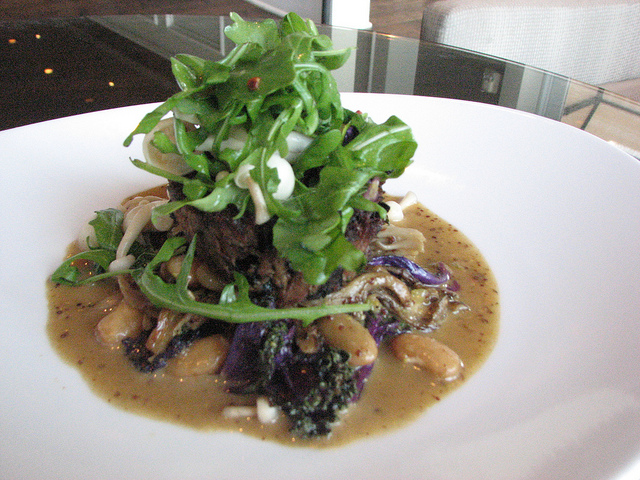 Meatless Monday: Tarbais Beans with Kale, Arugula & Pickled Mushrooms