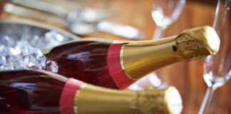 Chilled-pink-champagne for Valentine's Day