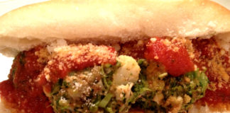 vegetarian meatball sandwich