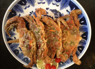 Soft Shell Crabs on plate