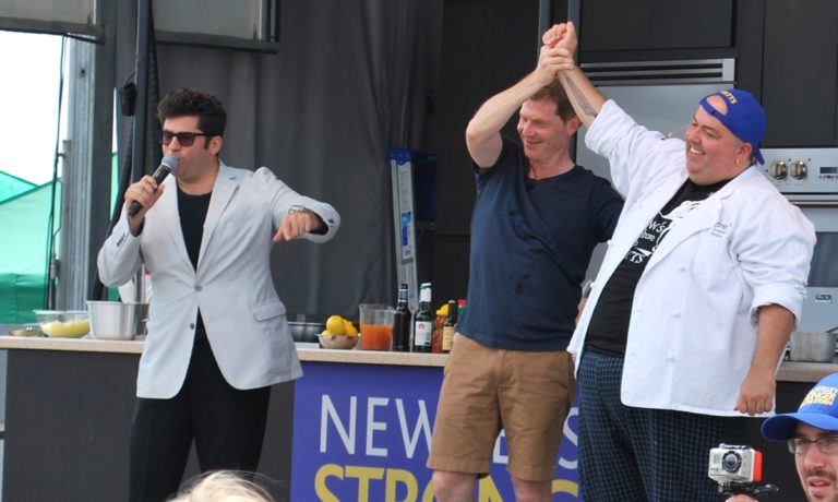 Chef Drew “Throwsdown” with Bobby Flay In Keyport