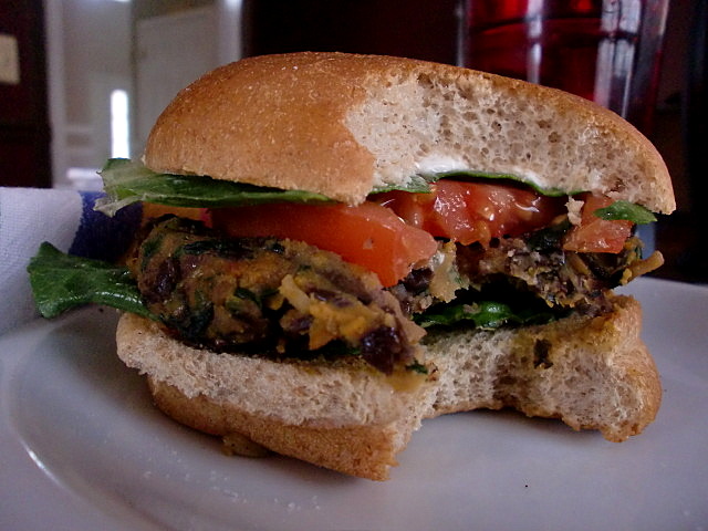 sweet potato black bean burger