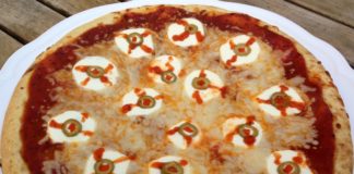 Halloween Recipe Eyeball Pizza