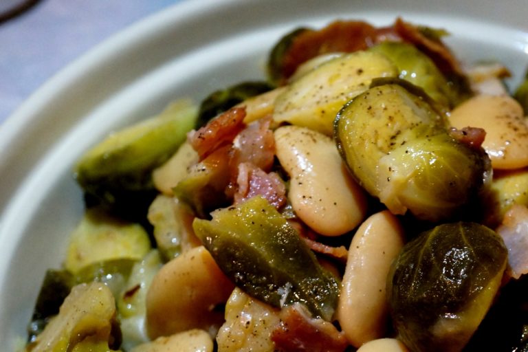 Recipe: Brussels, Butter Beans, and Bacon, Oh My!