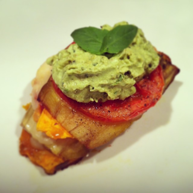 Dairy-Free Lasagna Towers with AvoBasil Puree