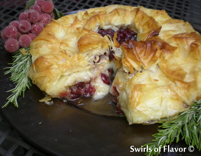 Recipe: Phyllo Wrapped Brandied Baked Brie