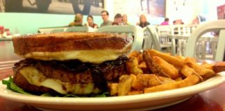 French onion burger from the Pop Shop in Collingswood