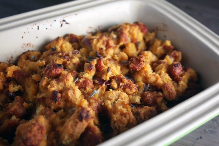 Cornbread Stuffing with Chorizo