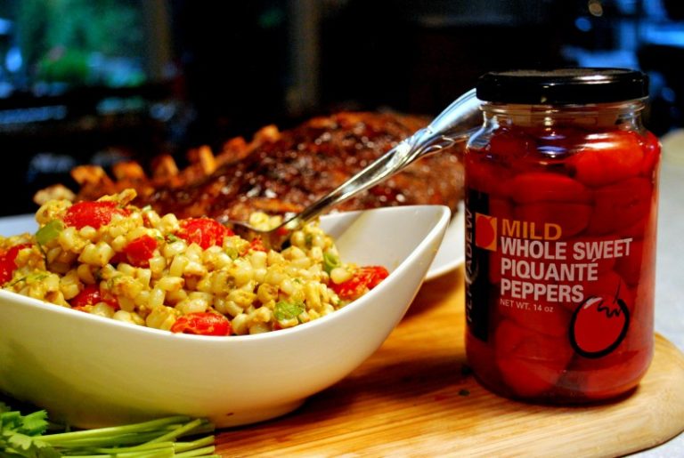 Recipe: Spicy Corn with Peppadew Peppers and Avocado Mayo