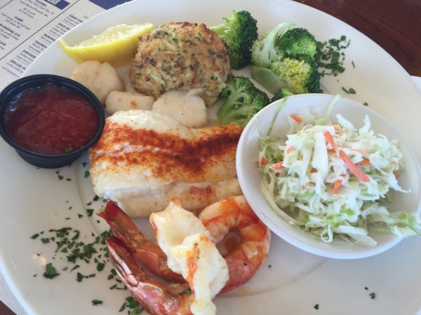 Grilled Seafood Platter Joe’s Fish Co. on Morey’s Surfside Pier