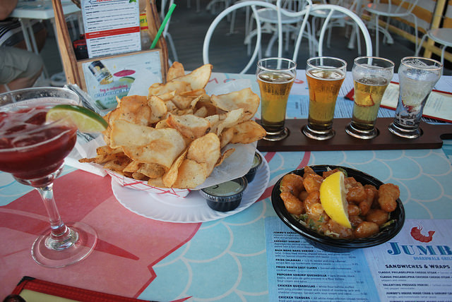 Morey's Pier's jumbos apps and cocktails