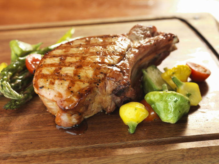 Salt Creek Grille’s Double-Cut Pork Chop with Apple Chutney