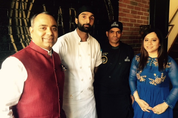 Owner Kamal Arora, executive chef Shravan Shetty, chef Dayanand Shetty, and managing partner Archana Sharma celebrated their first Diwali in new venue. Photo: Jingo Media