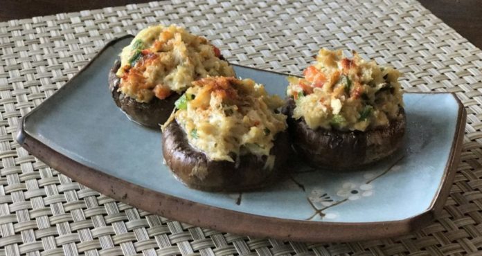 Crab Meat Stuffed Mushrooms