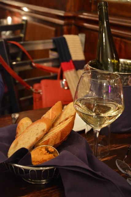 Gluten-free bread with red-pepper spread