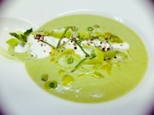 Ricotta Green Pea Soup