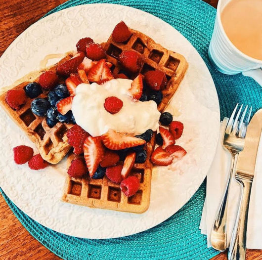 Squirrel and the Bee Berry and Whipped Cream Waffle