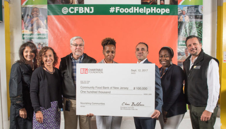 BJ’s Wholesale Club Announces $100,000 Grant to the Community FoodBank of New Jersey
