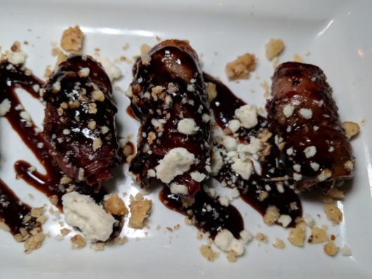 The Wine Bar, Highlands, A Lady Walks into a Bar, Gabrielle Garofalo, Jersey Bites, bacon-wrapped dates