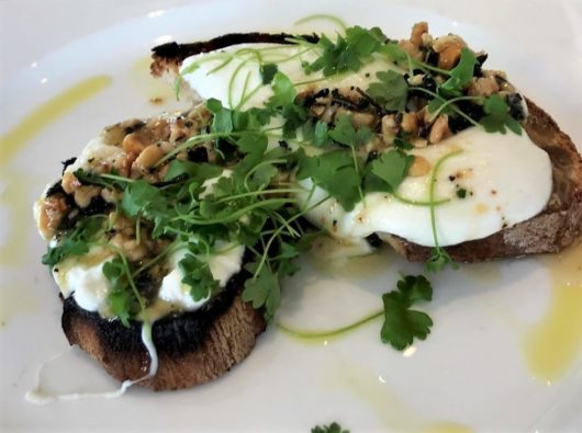 Warm Buratta Crispy sage, hazelnuts, honey, toast