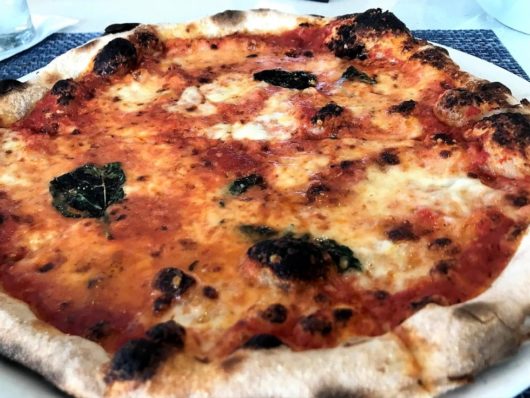 Tomato Pizza, fresh mozzarella, basil, evoo