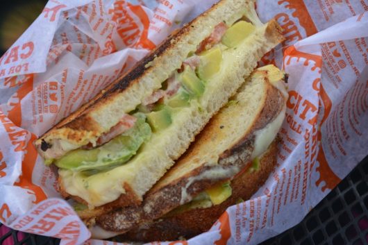 Avocado and grilled cheese at Jersey City Food Truck Fest