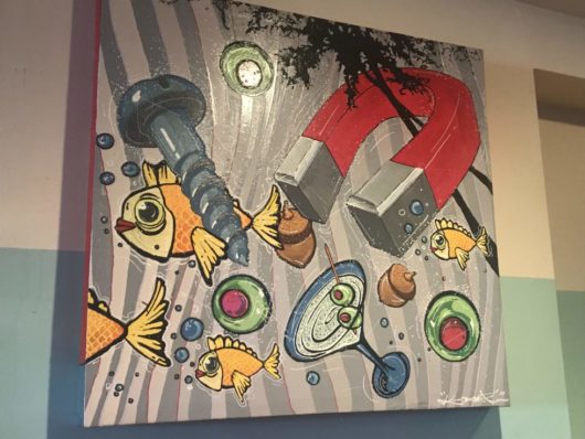 Dive! Coastal Bar & Food Joint, local artwork, Gabrielle Garofalo, Jersey Bites