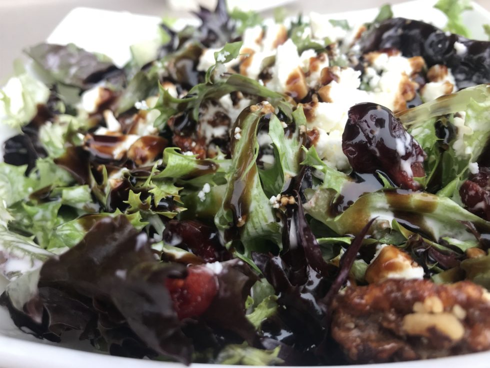Mixed greens salad, Klein's, A Lady Walks into a Bar, Gabrielle Garofalo, Jersey Bites