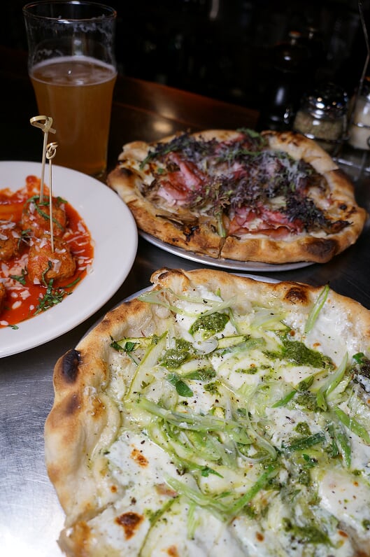 Pizza two way from Boiler Room in Cape May