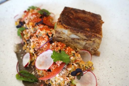 Charred Corn Salad and Slow Cooked Pig