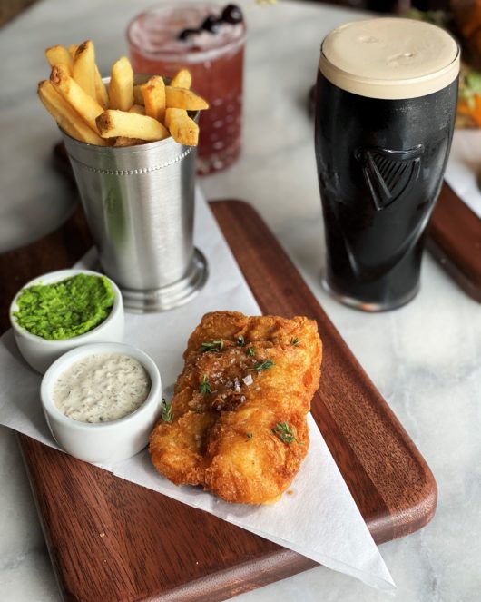 fish and chips at The Black Swan