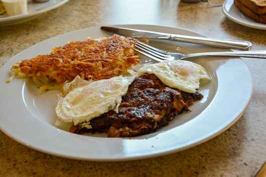 Eggs Over Easy with Corned Beef Hash