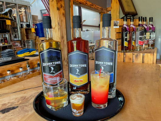 cocktails at Skunktown Distillery
