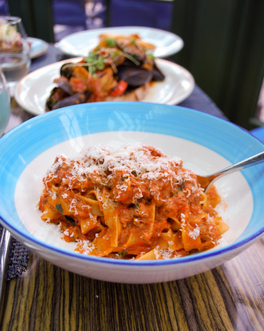 The Blu Grotto's Fettucine Bolognese