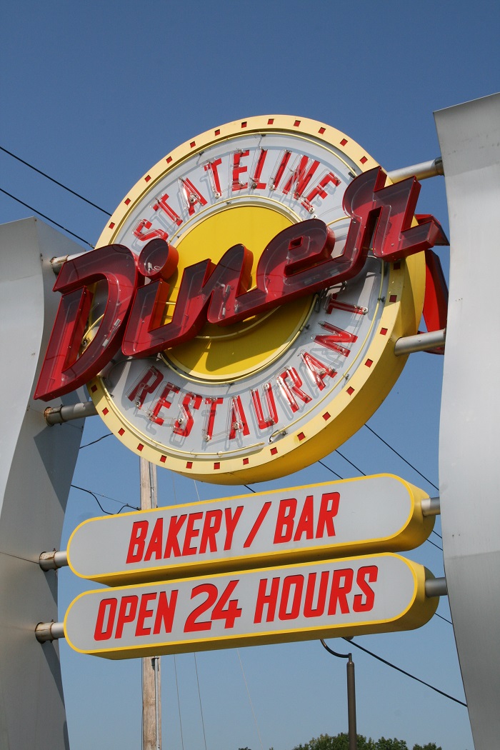 The eye-popping sign draws motorists traveling north on Route 17