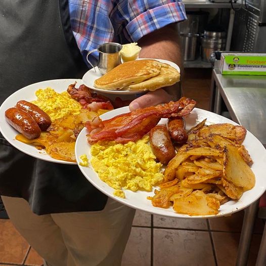 breakfast plates at the white owl restaurant