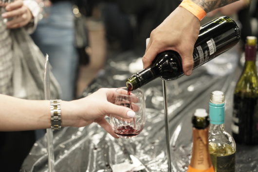 wine pouring at Jersey City Wine Fest