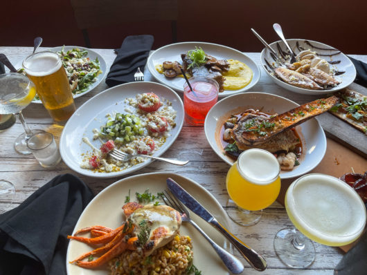 a sampling of the menu at 801 Craft Kitchen & Spirits