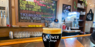 glass of beer on bar