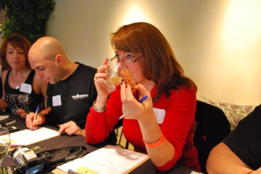 Deborah Smith judging a martini contest