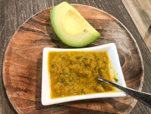 Haitian sauce and avocado, Estime's Cafe, Colonia, NJ, Jersey Bites