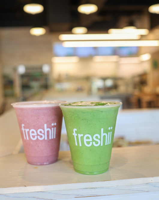 photo of smoothies inside of a Freshii