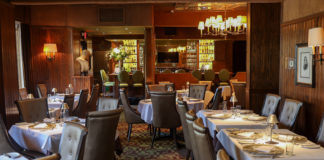 interior of fine dining restaurant